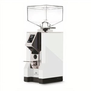 Eureka Mignon Specialità espresso grinder in white – precision 55mm burr grinder for home espresso