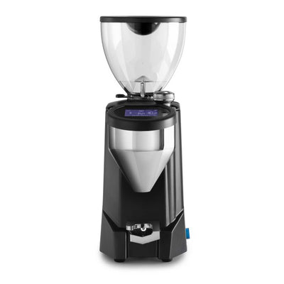 Black Rocket Espresso Fausto Touch Grinder with a clear hopper
